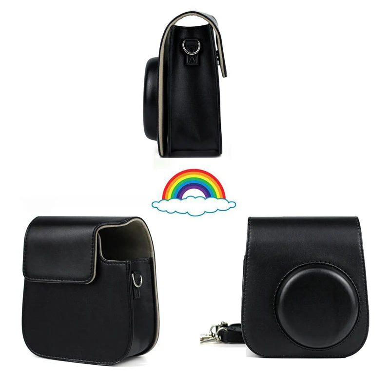 Fujifilm Instax Mini Camera Case Bag PU Leather Cover with Shoulder Strap For Instax Mini 9 Mini 8 Mini 11 Instant Film Cameras