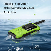 Retevis RT649P Waterproof Walkie Talkies Floating NOAA 1200mAh Rechargeable SOS Flashlight for Emergency Camping Kayaking (2Pcs)
