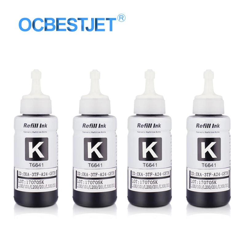 664 Dye Ink For Epson L120 L132 L210 L310 L365 L380 L382 L486 L550 L800 L805 L1300 L1455 ET-2500 ET-2650 ET-16500 Printer