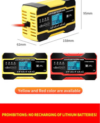 12V-24V 7-stage smart Car Battery-Charger Full Automatic 10A Digital Car Battery Charger  Pulse Repair for AGM GEL WET Lead Acid