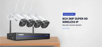 ANNKE 3MP WiFi Video Surveillance System 5MP NVR 4X 3MP Ip Camera Audio Recording Security Cameras AI Detection CCTV Cameras Kit