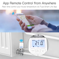 MOES Tuya ZigBee3.0 Radiator Actuator Valve Smart Thermostat Temperature Controller Internal Sensor TRV Voice Control with Alexa
