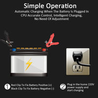 12V 6A Full Automatic Car Battery Charger Power Pulse Repair Chargers Wet Dry Lead Acid Battery Chargers Digital LCD Display