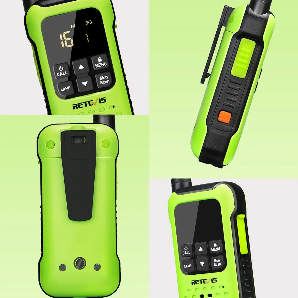 Retevis RT649P Waterproof Walkie Talkies Floating NOAA 1200mAh Rechargeable SOS Flashlight for Emergency Camping Kayaking (2Pcs)