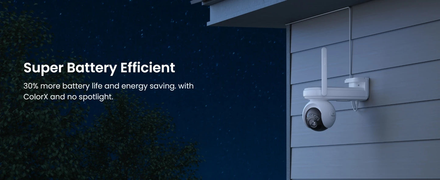 Reolink 4K Solar WiFi Security Camera Long Lasting 360° PT Auto Tracking Wireless ColorX Night Vision Dual-Band WiFi 6 IP Camera