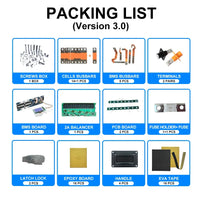 US Stock 3.0 Seplos 51.2V 280AH 310AH 320AH Lifepo4 Battery Kits CAN RS485 BMS 2A Active Balancer DIY Case Home Solar