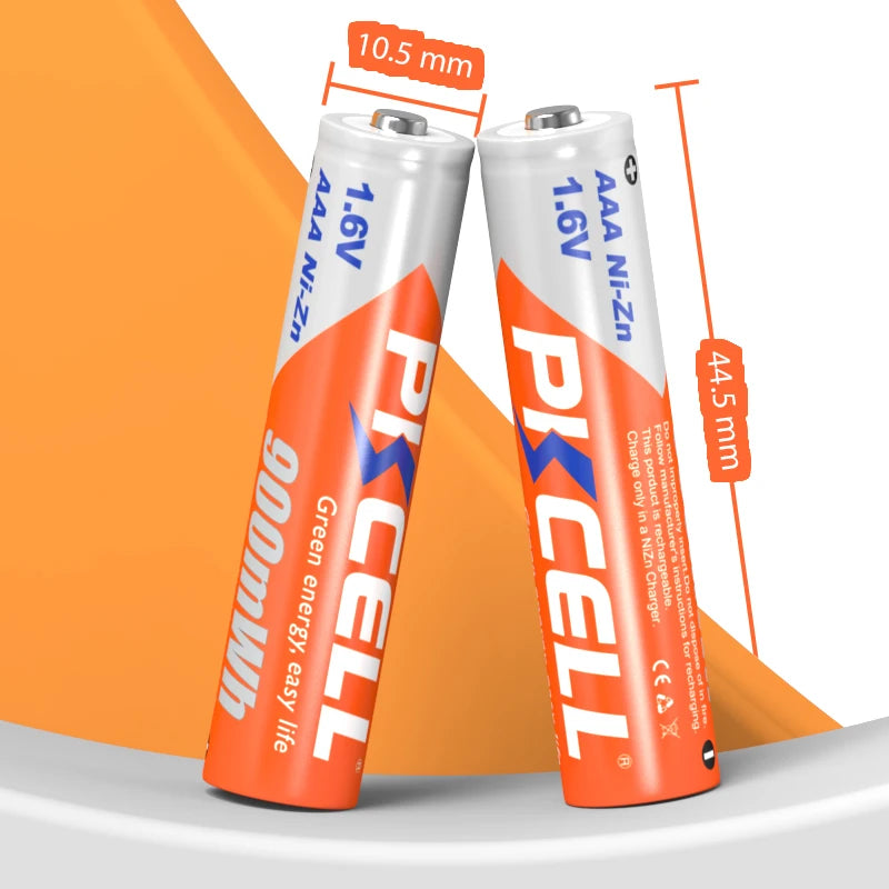PKCELL-Rechargeable 3A Battery , AAA Battery, 1.6V, Nizn AAA battery, 900mwh, 8Pcs with 2PC Box Case