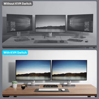 KVM-HDMI2.0b KVM USB3.0 2x2 matrix 4K/60HZ with hotkeys/expansion, powered, black.