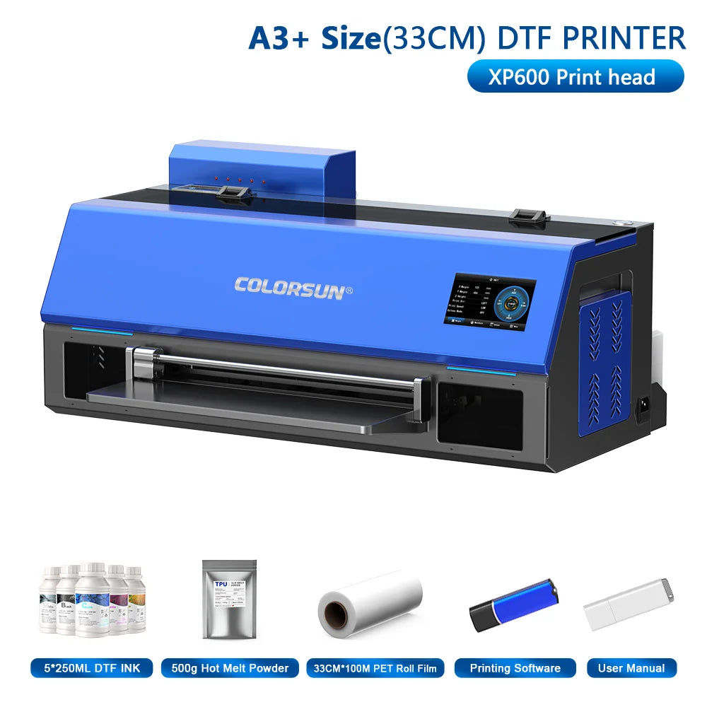Colorsun DTF Printer Impressora A4/A3 Direct to Film T-Shirt Printing Machine Digital Inkjet DTF Printers For T-Shirt Hoodies