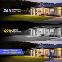Annke 4MP solar security cameras 4CH Wireless NVR 4mm color night vision IP camera Audio 2.4G 5.8G solar wifi camera outdoor