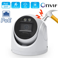 POE 4K 8MP IP Camera Outdoor Wide Angle 2.8mm Audio Onvif H.265 AI Humanoid detection Home CCTV Surveillance Camera SD Card Slot