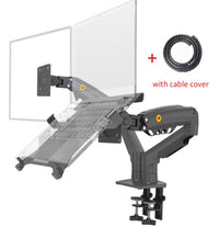 Northbayou F160-FP 10"-17" laptop mount 360 rotate 10"-27" air press full motion gas spring  10"-27" two monitor  clamp desk