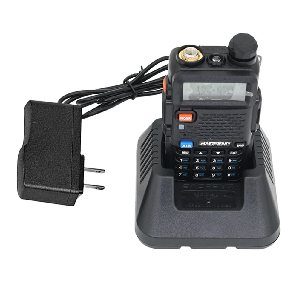 UV-5R Walkie Talkie 5W Dual Band Two Way Radio Commutator VHF/UHF 136-174MHz &400-520MHz Handheld Station Receiver Ham Radio Set
