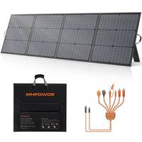 MHPOWOS 40V 220W Foldable Solar Panel, Waterproof IP67 Mobile Solar Charger for Power Supply, Laptop, Solar Generator, Fishing