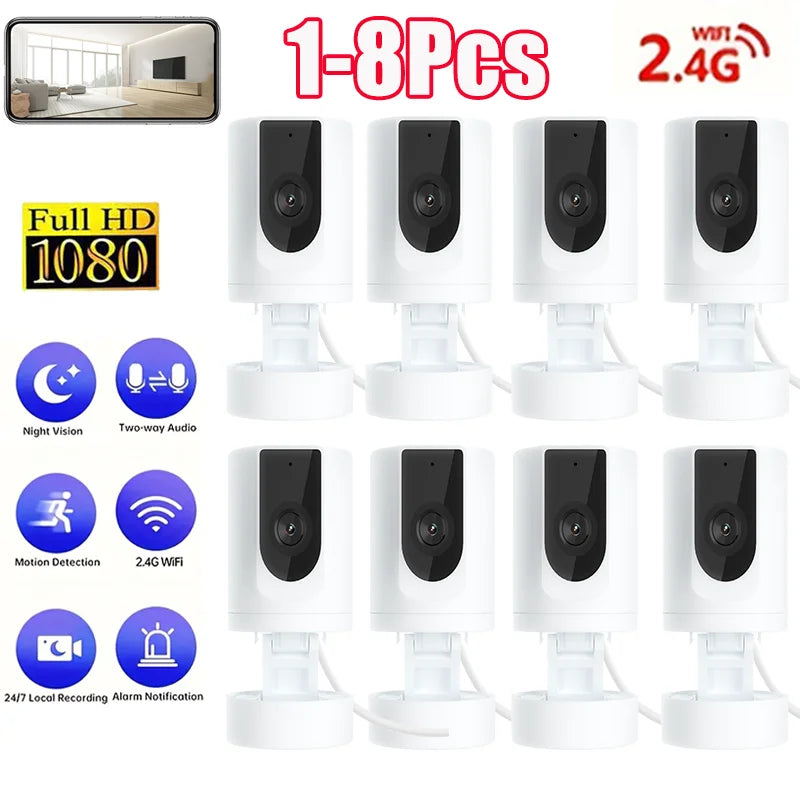 4PC Ease Life APP, Security Camera Indoor, 1080P Pet Camera, Pet Camera with Phone App, Foldable Baby Camera for Home Security,