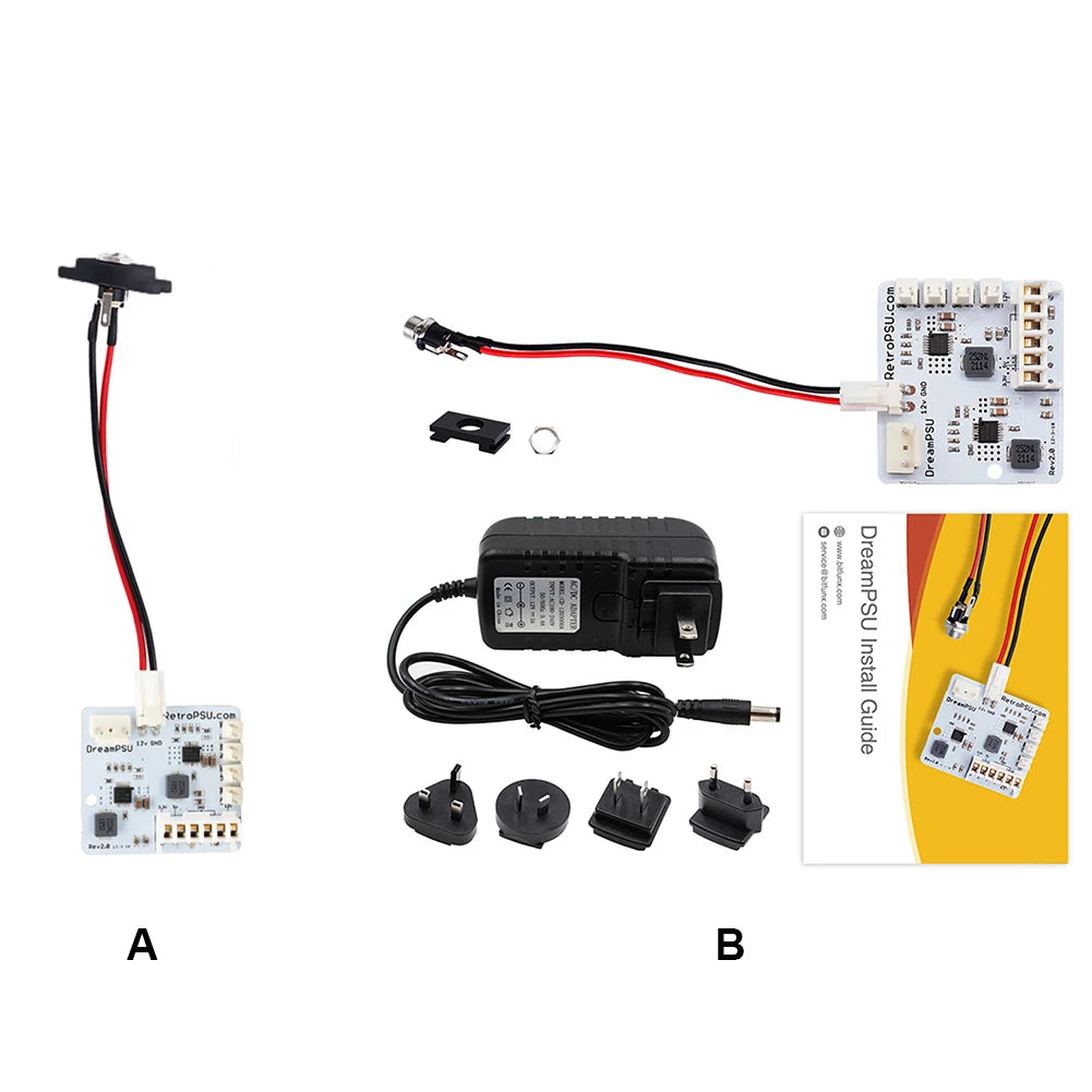 Rev2.0 Dream PSU 12V Power Supply Board 12V Direct Current Power-Supply Replace Adapter Power Supply Board for SEGA Dreamcast