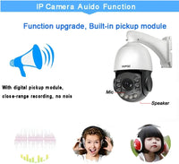 Metal Onvif Laser Infrared Auto Tracking Cruise 8MP 4K 90X Optical Zoom 360° Audio POE PTZ Surveillance Speed Dome IP Camera