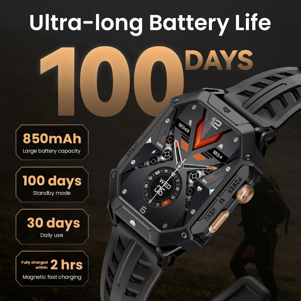 HAYLOU IRON N1 Smartwatchs 2.13’’ AMOLED Display 5ATM Waterproof Bluetooth Call Outdoor Sport Smart Watch 30 Days Battery Life