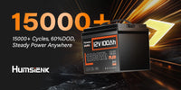Humsienk LiFePO4 Lithium Battery 12V 100AH MAX With 100A BMS Protect Portable For Vans, RV, Golf Cart, Touring Car, Marine, etc