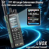 Walkie Talkie Baofeng UV-32 Multi Band 10W GPS Bluetooth Programming Amateur AM Two Way Radio with 2.0" Screen Type-C Ham Radio