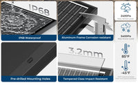 WERCHTAY 100W 12V 12BB Monocrystalline Solar Panel IP67 Waterwoof High-Efficiency & Easy to Install for RV Boat Roof Charging