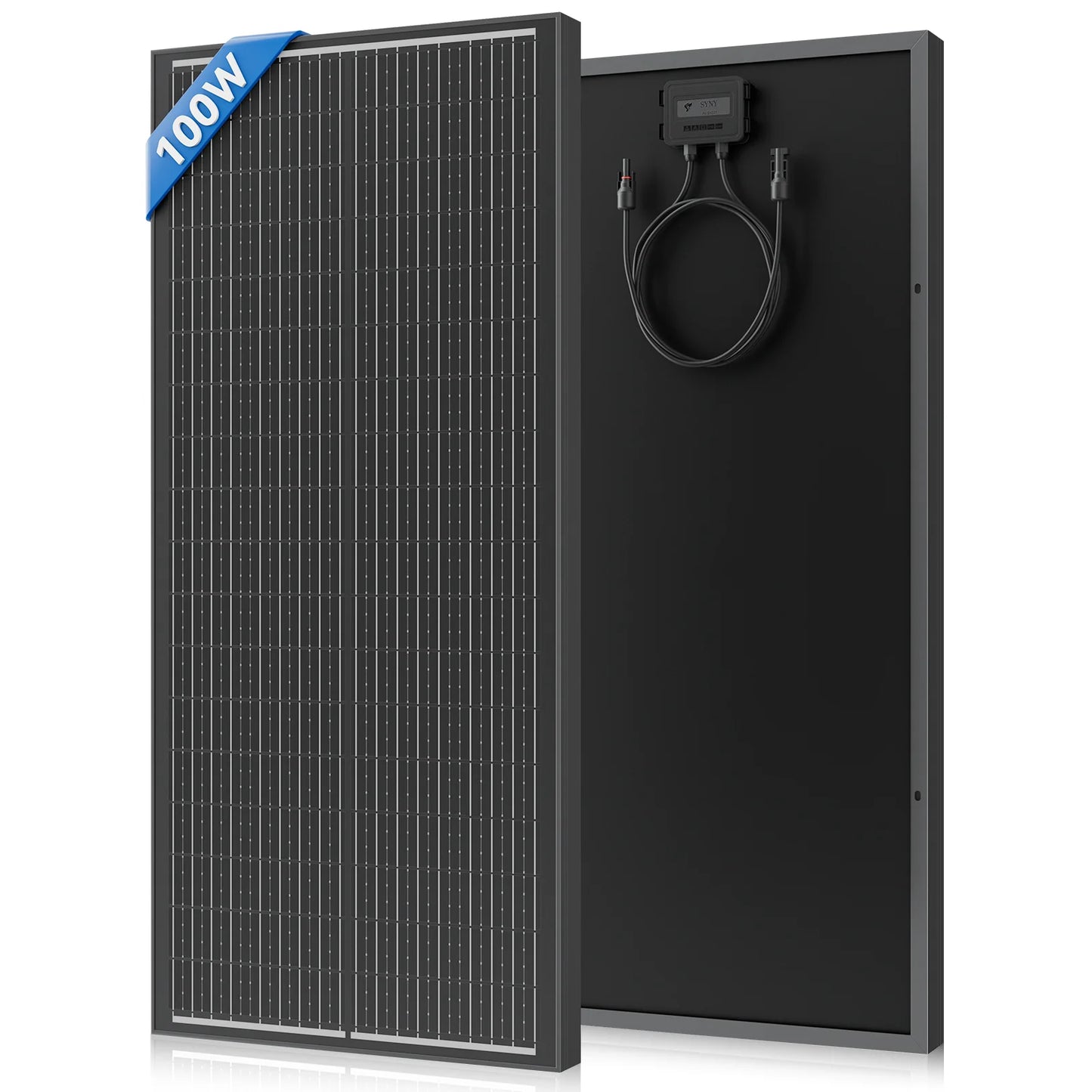WERCHTAY 100W 12V 12BB Monocrystalline Solar Panel IP67 Waterwoof High-Efficiency & Easy to Install for RV Boat Roof Charging