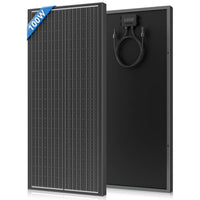 WERCHTAY 100W 12V 12BB Monocrystalline Solar Panel IP67 Waterwoof High-Efficiency & Easy to Install for RV Boat Roof Charging