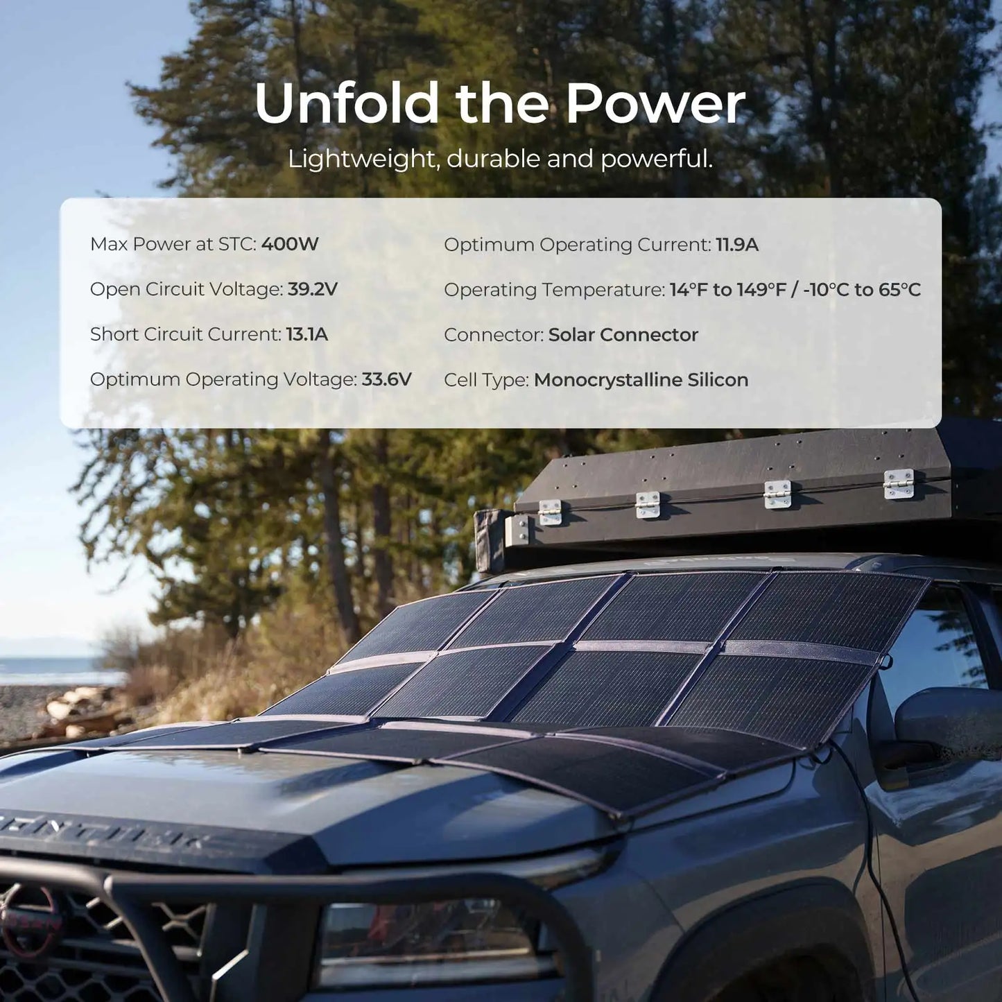 Renogy N-Type 400Watt Portable Solar Blanket Foldable Solar Panel, 25% High Efficiency, Lightweight Solar Generator