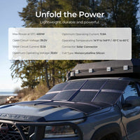 Renogy N-Type 400Watt Portable Solar Blanket Foldable Solar Panel, 25% High Efficiency, Lightweight Solar Generator
