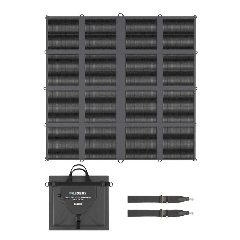 Renogy N-Type 400Watt Portable Solar Blanket Foldable Solar Panel, 25% High Efficiency, Lightweight Solar Generator