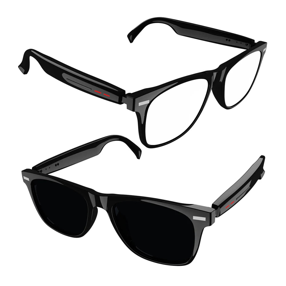 Smart Glasses AI Voice Assistant Camera Glasses Remote Shooting Outdoor Sport Glasses with Camera Open Ear Sound Mic Speakers