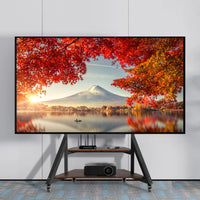Adjustable Height Rolling Floor TV Stand Industrial Television TV Mount for 40-75 LCD LED Max Load 80KG