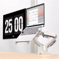 Northbayou F160-FP 10"-17" laptop mount 360 rotate 10"-27" air press full motion gas spring  10"-27" two monitor  clamp desk