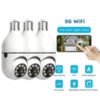 4PC Boykeep Light Bulb Security Cameras, Wireless 5G WiFi ,Ease Life APP,360 Degree E27 1080P Cam,Night Vision,Motion Detection