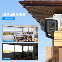 VIKYLIN 180° Panoramic View 4MP Dual-Lens PoE Security IP Camera CCTV Home Outdoor Video Surveillance POE Security camera Onvif