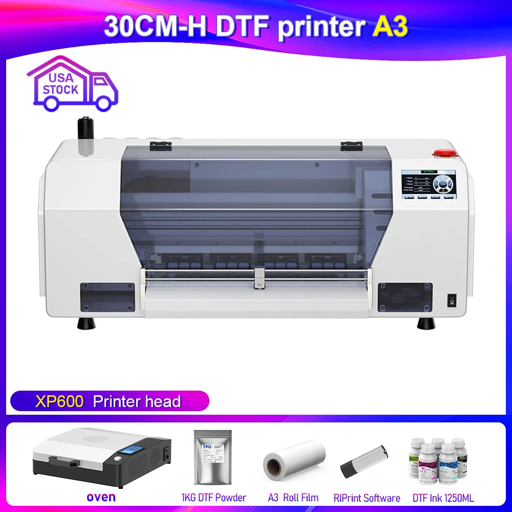 OYfame US EU Stock A3 A4 DTF Printer impresora UV dtf A3 For Epson XP600 T shirt Printing Machine A3 For L805 UV DTF Printer A3