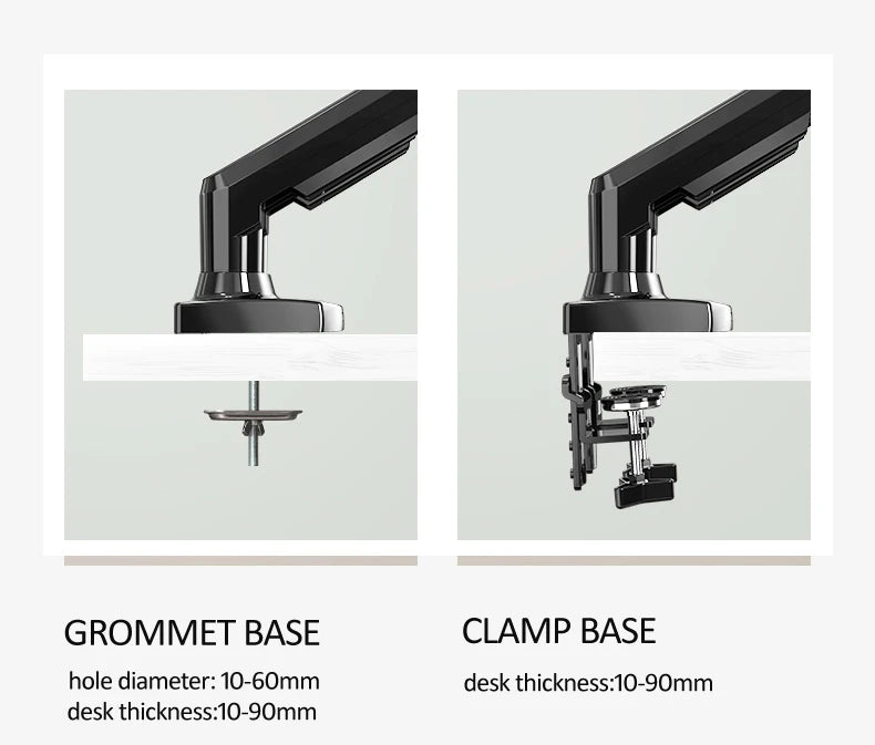 Northbayou F160-FP 10"-17" laptop mount 360 rotate 10"-27" air press full motion gas spring  10"-27" two monitor  clamp desk