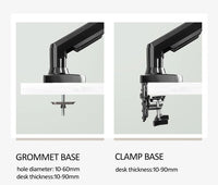 Northbayou F160-FP 10"-17" laptop mount 360 rotate 10"-27" air press full motion gas spring  10"-27" two monitor  clamp desk