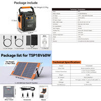 FF Flashfish 200W Portable Power Station 151Wh Solar Generator 230V AC DC Batteries Supply Outdoor Battery for Solar Panel Drone