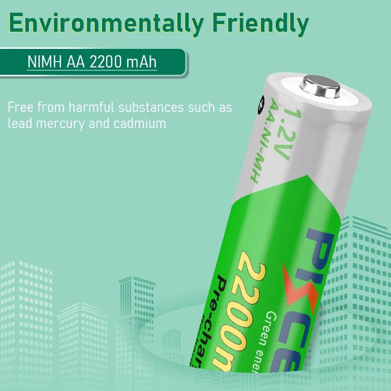 2/4/8/12/20PC AA 2200mAh Rechargeable Battery 1.2V NIMH 2A AA Pre-charged LSD Batteries for clock,toys,wireless mouse