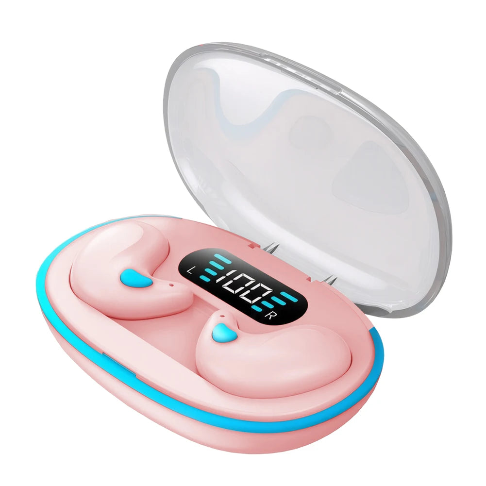 Invisible Bluetooth 5.3 Headphones Wireless Sleep Earphones HiFi Stero Noise Reduction Earbuds Sports Headsets for Xiaomi iPhone