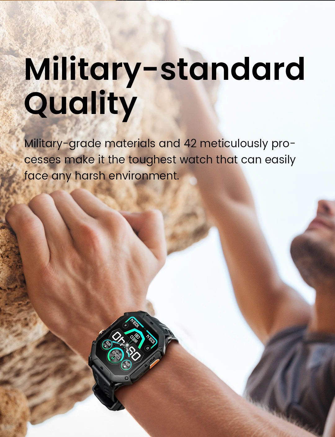 HAYLOU IRON N1 Smartwatchs 2.13’’ AMOLED Display 5ATM Waterproof Bluetooth Call Outdoor Sport Smart Watch 30 Days Battery Life
