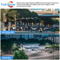 Hikvision Compatible 6/8MP Full Color Two-way Audio Turret IP Camera Vehicle Human Detection IP66 Outdoor Security Surveillance