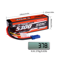 SUNPADOW Lipo Battery 5300mAh 2S 3S 4S 7.4V 11.1V 14.8V EC5 Plug 100C for RC Car Plane DJI Truck Tank Buggy Racing Boat Models