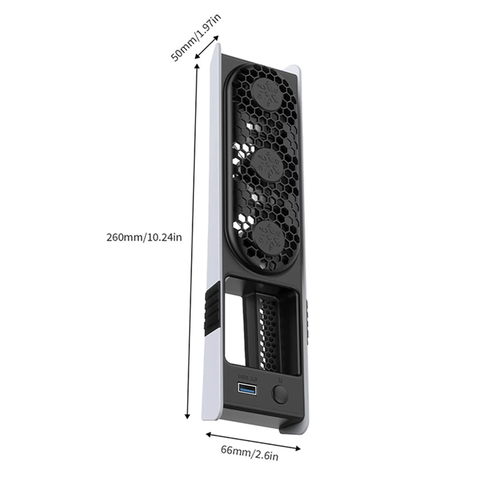 For PS5 Pro/PS5 Slim Cooling Fan Efficient Cooling System External Fan Cooler for Playstation 5 Pro/Slim Disc & Digital Edition