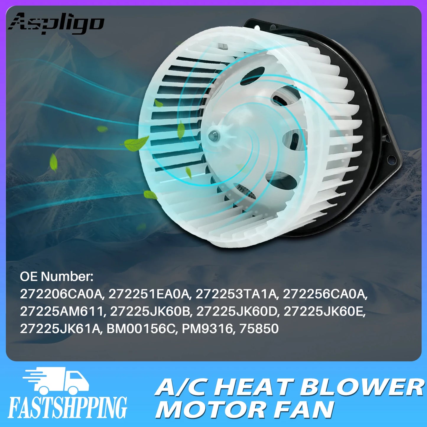 Aspligo Air Conditioner AC Heater Blower Motor With Fan Cage For INFINITI EX35 EX37 FX35 FX37 FX50 G25 G35 G37 JX35 M35 M45 Q50