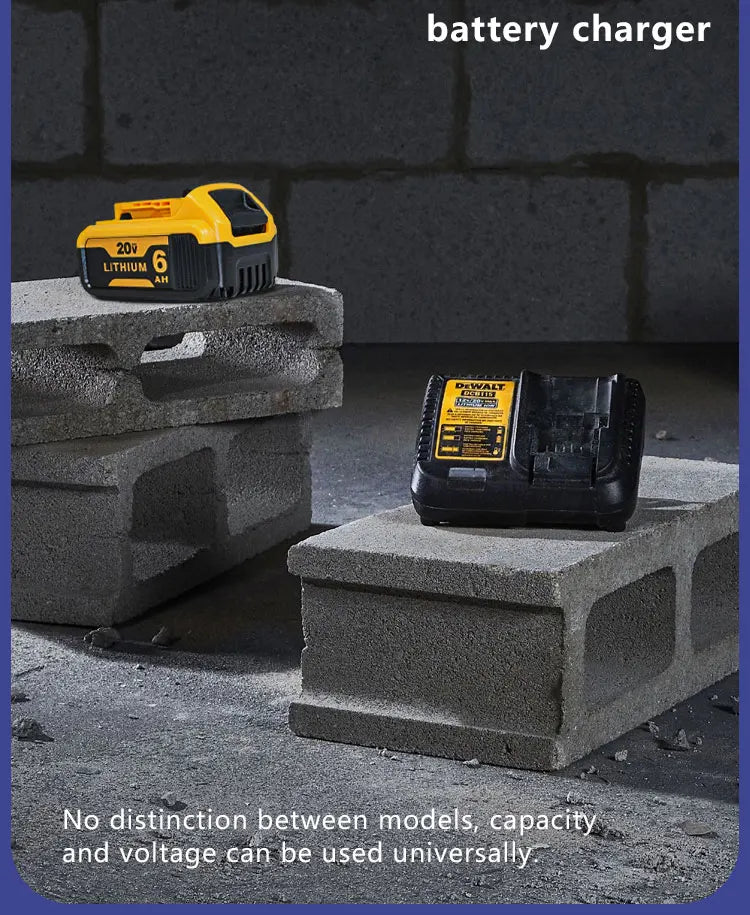 For Dewalt Cordless Tools 6.0Ah 20V Lithium-Ion Replacement Batteries - Compatible with DCB200, DCB205, DCB206 & More