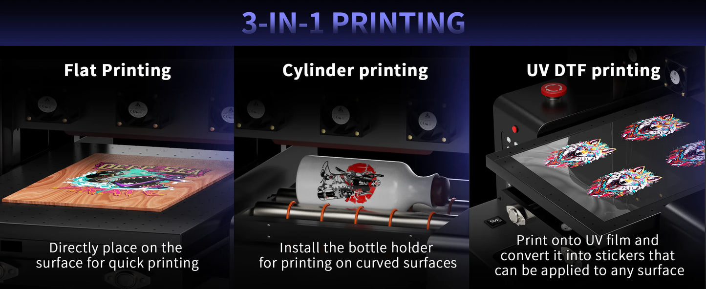 OYfame US EU Stock A3 A4 DTF Printer impresora UV dtf A3 For Epson XP600 T shirt Printing Machine A3 For L805 UV DTF Printer A3