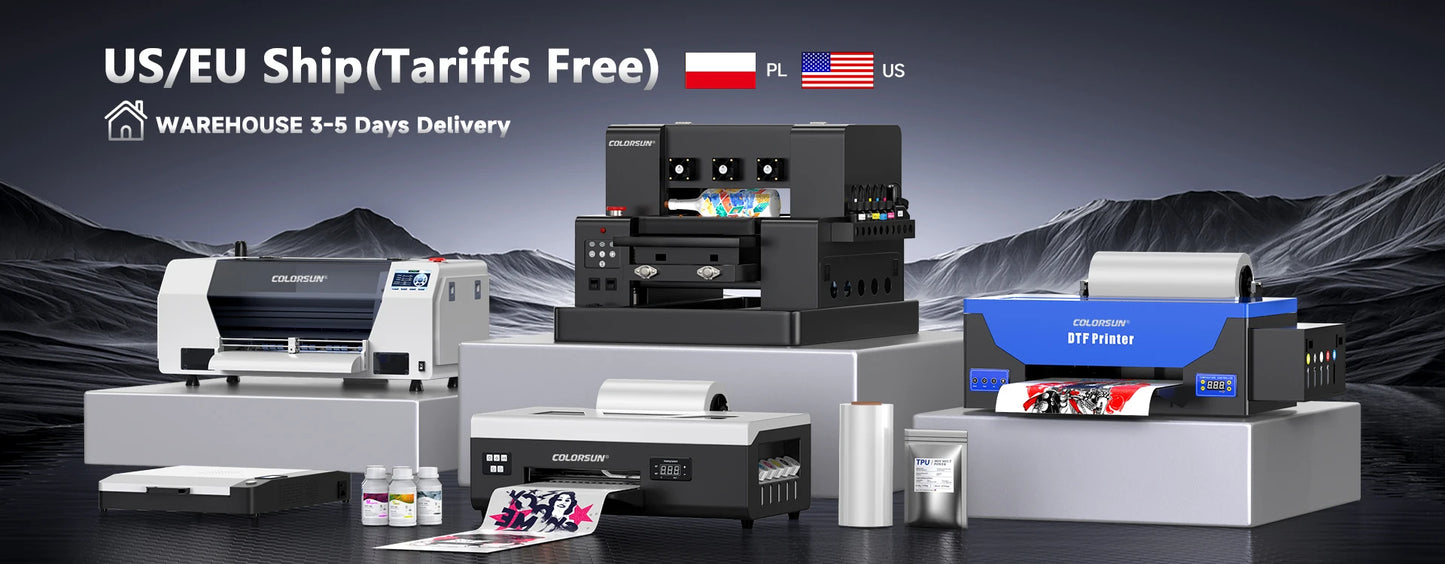 Colorsun DTF Printer Impressora A4/A3 Direct to Film T-Shirt Printing Machine Digital Inkjet DTF Printers For T-Shirt Hoodies