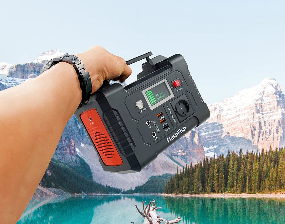 FF Flashfish 200W Portable Power Station 151Wh Solar Generator 230V AC DC Batteries Supply Outdoor Battery for Solar Panel Drone